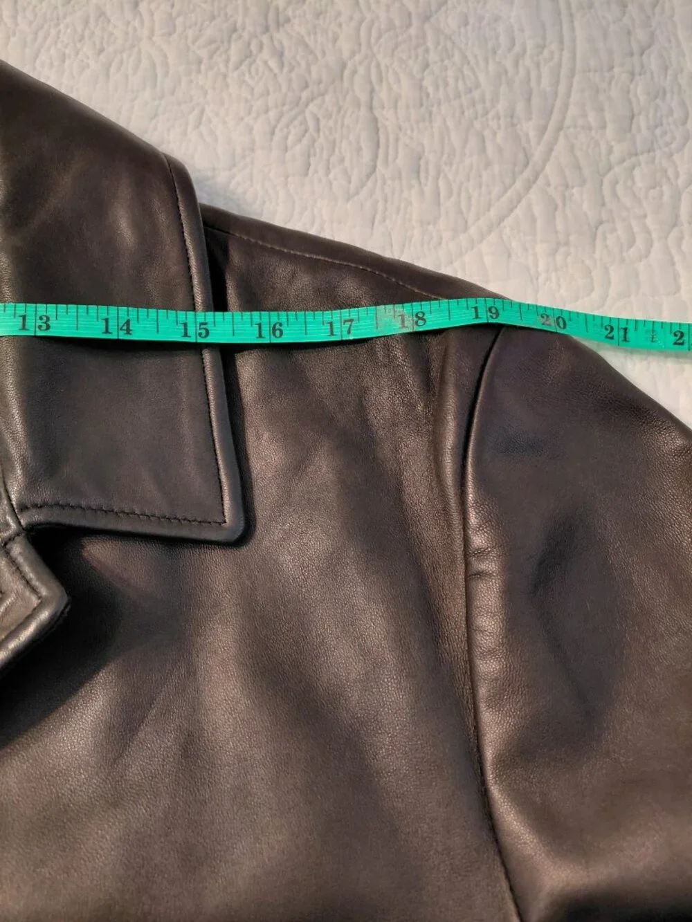 Vintage Banana Republic Black Leather Jacket Coat Button Front Medium Pockets